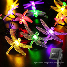 Multicolor Dragonfly Solar Fairy Lights Outdoor 20.8 Feet 30 Led Waterproof String Light